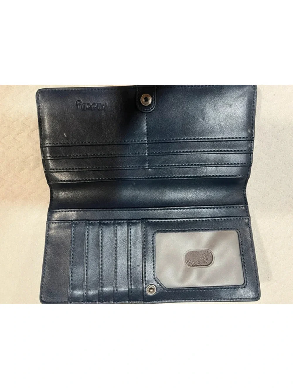 Alldaily Ultra Slim Thin Women Wallet Blocking Credit Card Holder Zipper Blue